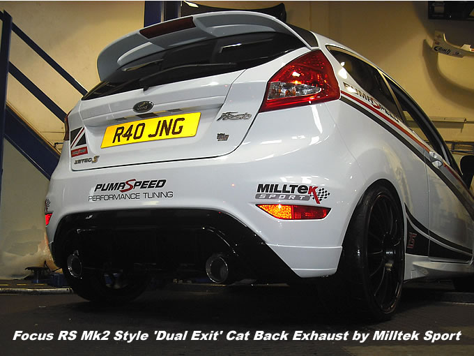 Fiesta mk7 Dual exit exhaust by milltek sport Exclusive to  PUMASPEED PERFORMANCE