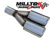 Milltek Sport Exhaust Volkswagen Transporter T5 SWB 180PS 2.0 Twin 100 x 80mm Special Oval tailpipe MSVW395 Twin Tip Assembly