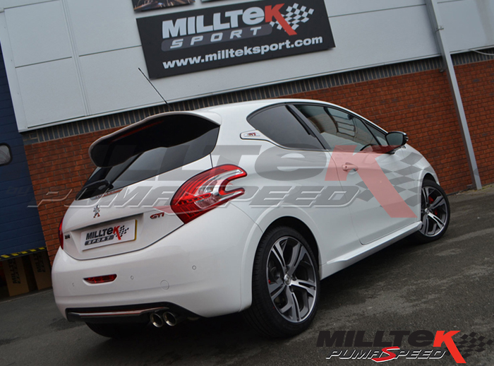 Milltek Exhaust Peugeot 208 GTi 1.6 Cat-back with Twin 80mm GT80 tailpipe (SSXPE107)