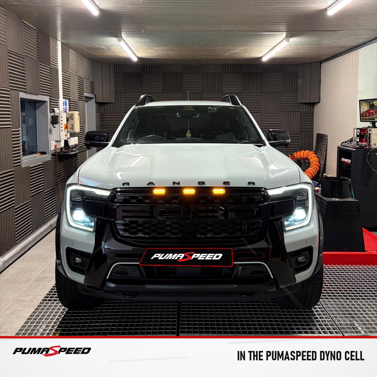 Ford Ranger PHEV in the Pumaspeed dyno cell